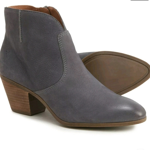 Frye Shoes - NWOT 9 FRYE Judith Seam Booties-Tumbled Nubuck Boots Gray